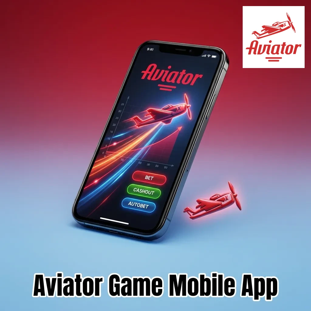 Mobile phone displaying Aviator game app interface with quick access features and optimized gaming performance