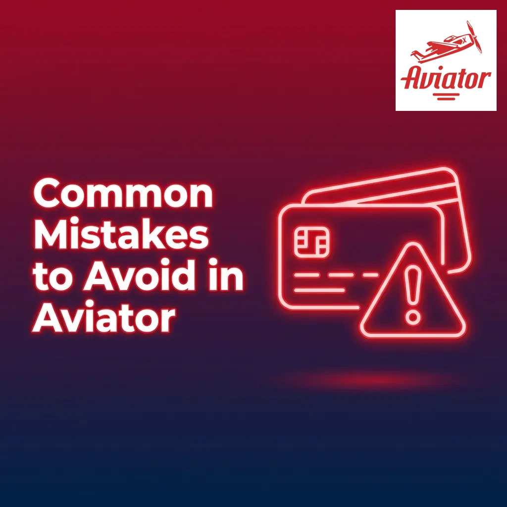 Aviator game interface showing cash-out button and multiplier chart with warning icons for common betting mistakes