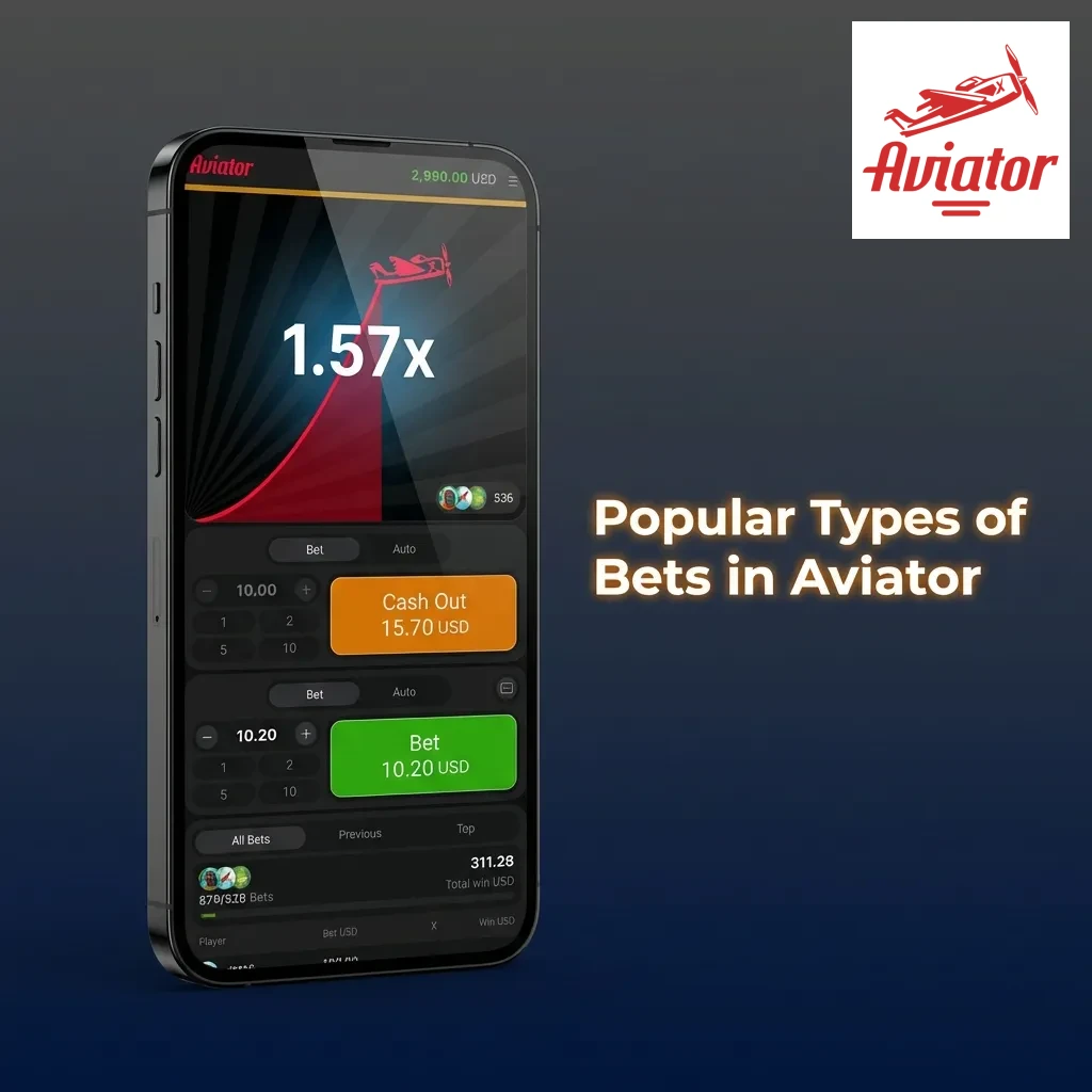 Aviator betting interface showing single bet, dual bet, auto-bet, and auto-cashout options for different play styles